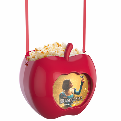 Balde Pipoca Branca de Neve Maçã Formato 3D 4L