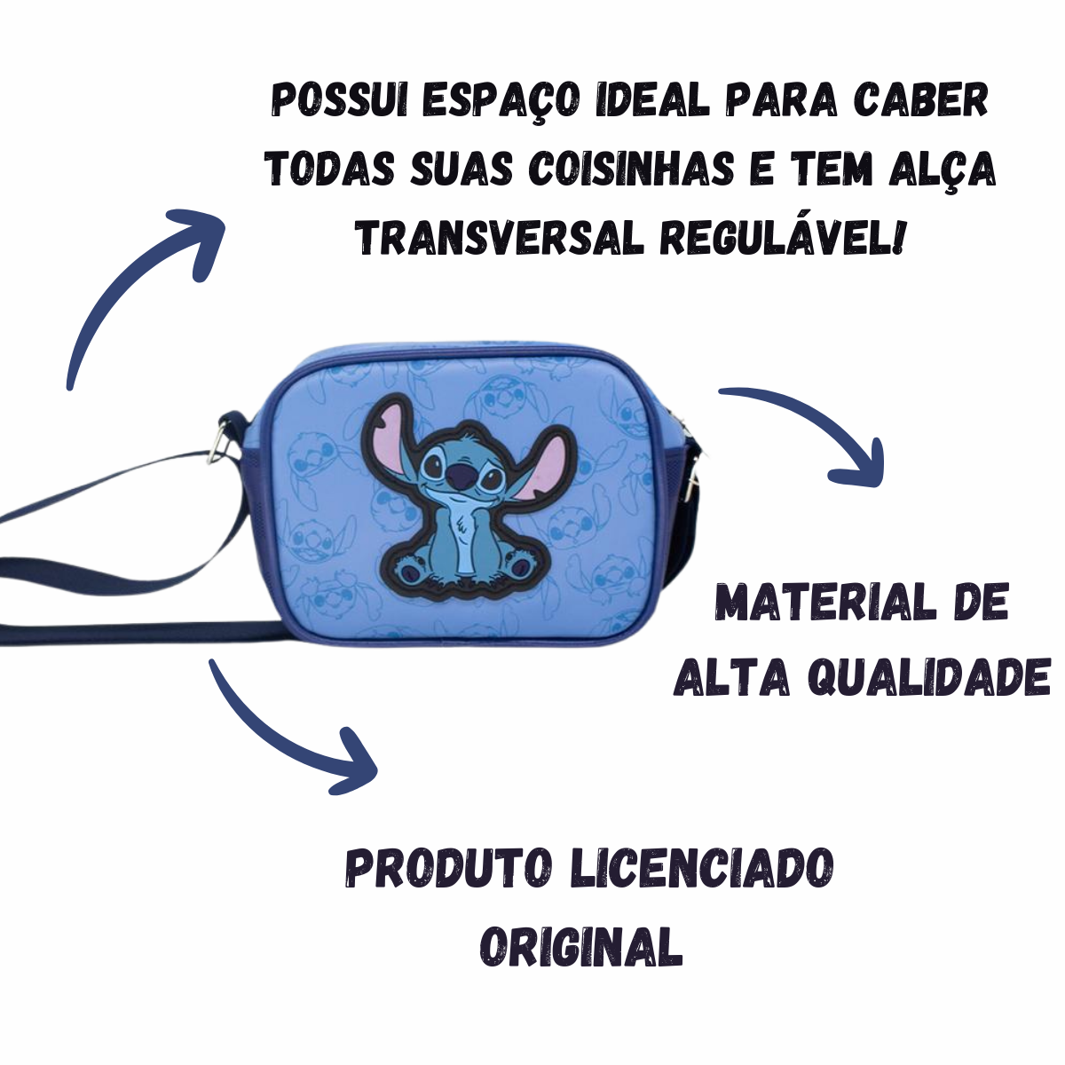 Bolsa Transversal Stitch Shoulder Bag Aplique