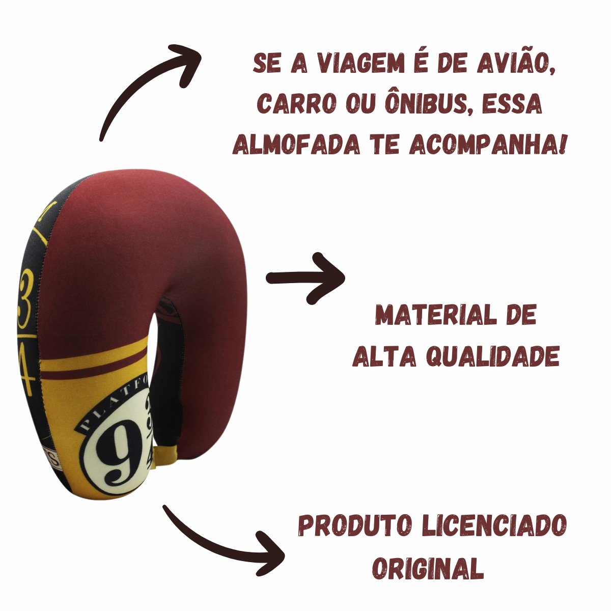 Almofada de Pescoço Viagem Harry Potter Plataforma 9/34