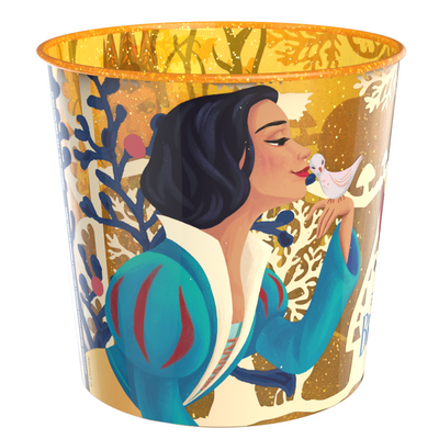 Balde Pipoca Branca de Neve Glitter 4L