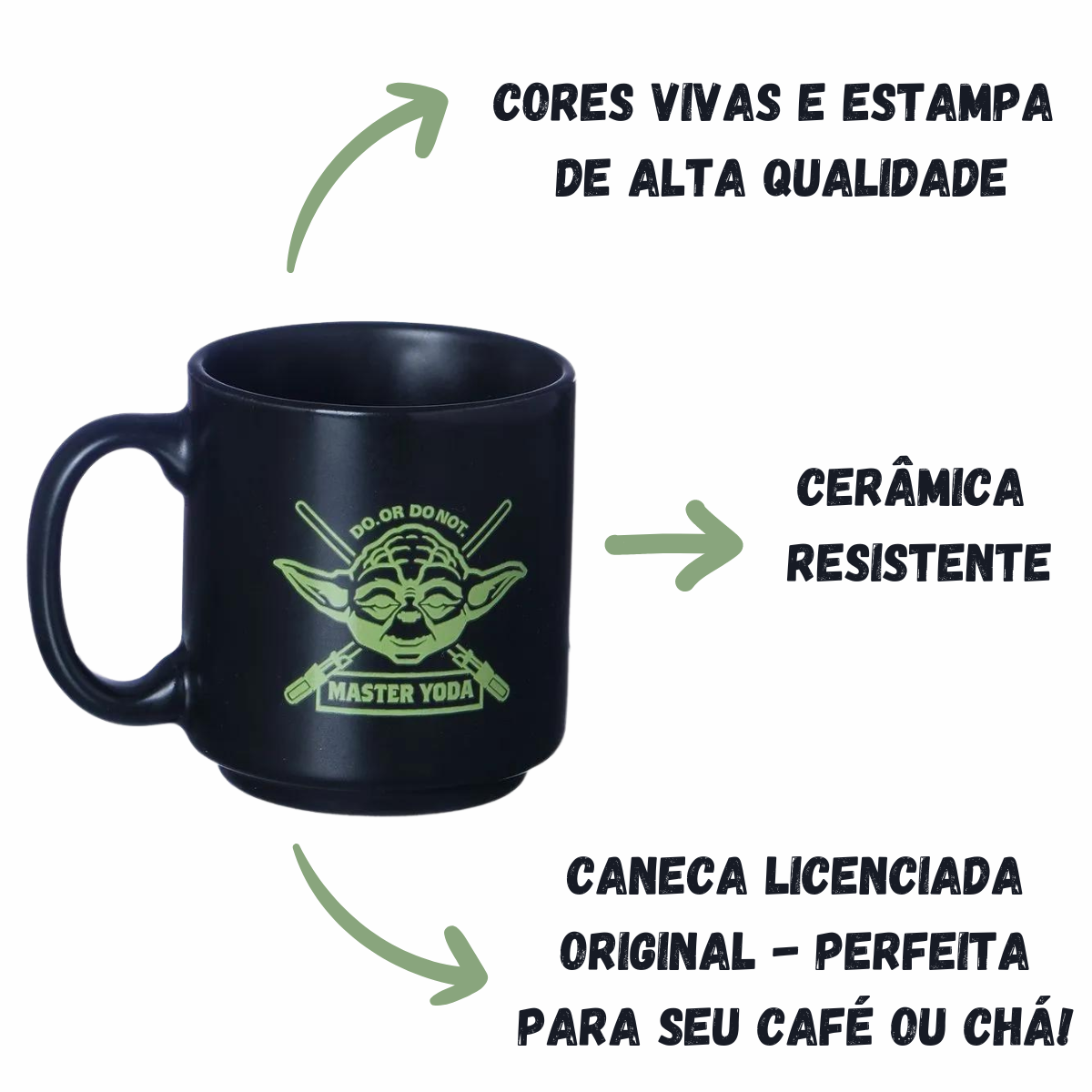 Kit 2 Mini Canecas Star Wars Yoda The Mandalorian 100ml