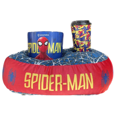 Kit Pipoca Infantil Homem-Aranha Almofada Porta Copo e Balde Copo 400ml