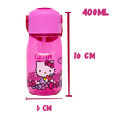 Garrafa Flip Hello Kitty  Infantil Com Tampa Canudo e Alça 400ml