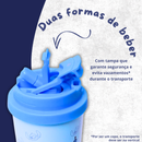 Copo Térmico Stitch 500ml – Aço Inox Parede Dupla Bico Duplo e Alça de Transporte Disney