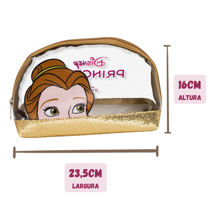 Necessaire 2 em 1 Bela Princesas Bela Fera Bolsinha Maquiagem