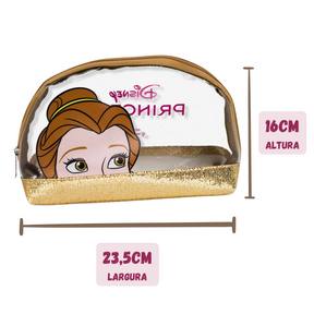 Necessaire 2 em 1 Bela Princesas Bela Fera Bolsa Maquiagem