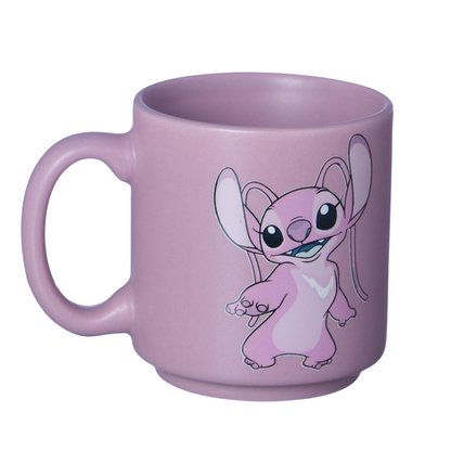 Kit 2 Mini Canecas Stitch e Angel Love Namorados 100ml