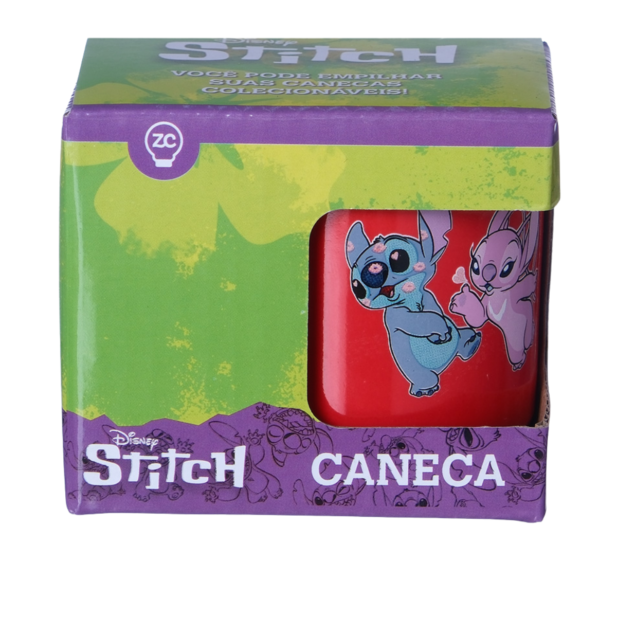 Mini Caneca Stitch Love Namorados 100ml