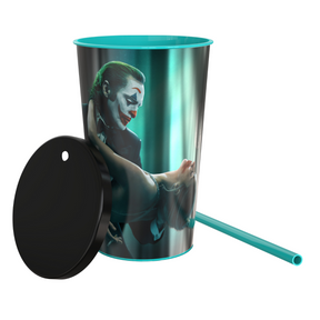 Copo Metálico Coringa Delírio a Dois Filme The Joker 750ml