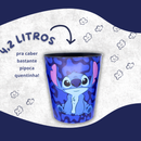 Kit Porta Pipoca Stitch com Almofada, 2 Copos e Balde 4,2L – Produto Oficial + Brinde Especial