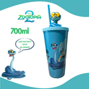 Copo Zootopia 2 Personagens Formato Cinema 3D Tampa 700ml Novo Filme 2025