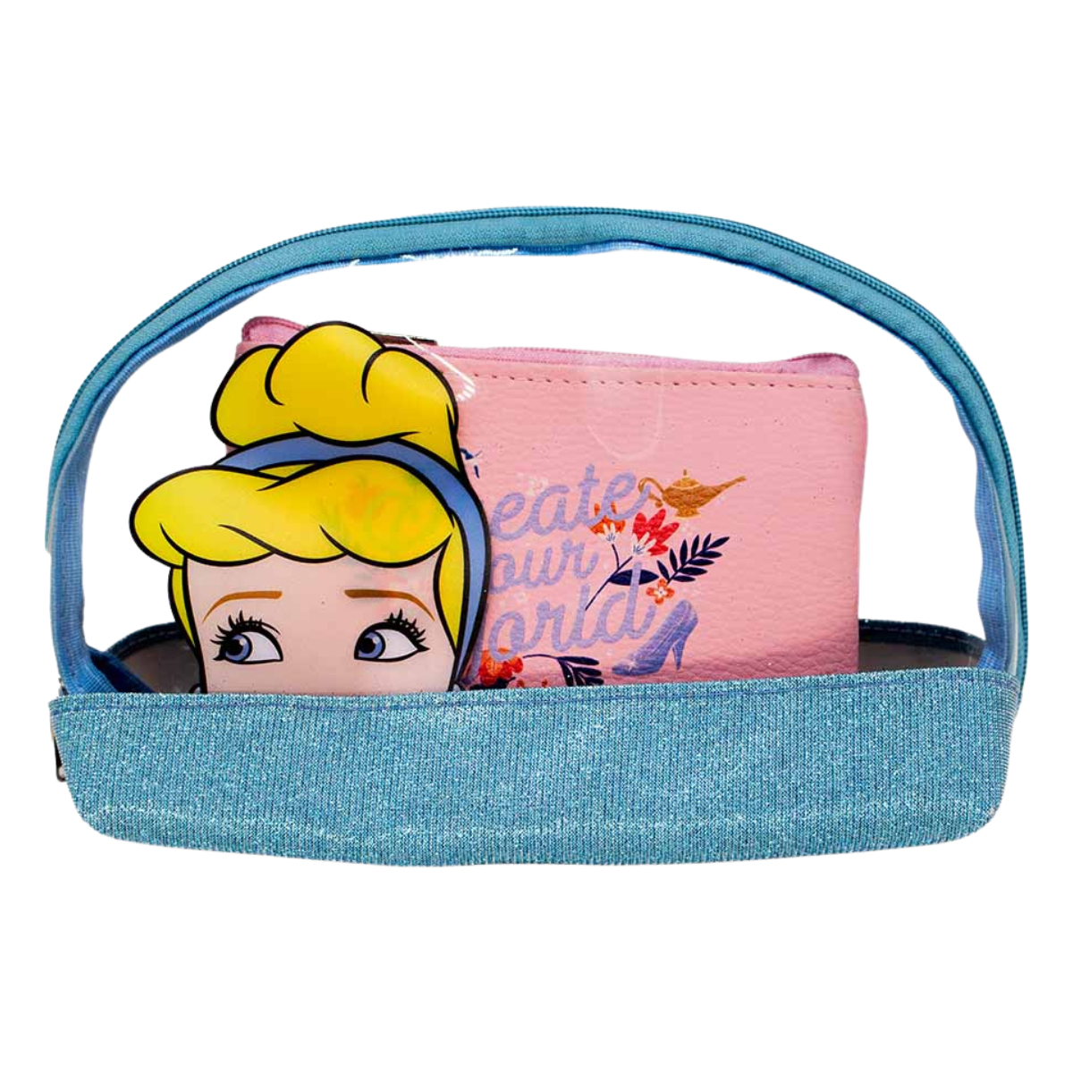 Necessaire 2 em 1 Cinderela Princesas Bolsa Maquiagem