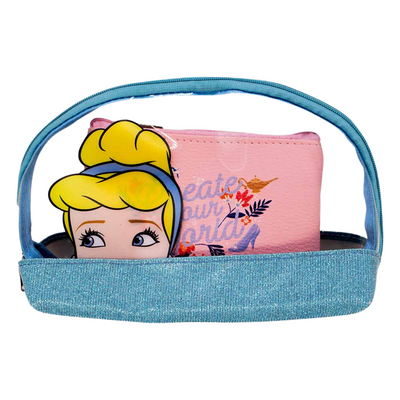 Necessaire 2 em 1 Cinderela Princesas Bolsinha Maquiagem