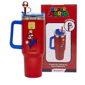 Canecão Copo Térmico Super Mario Bros Video Game 1,15L