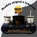 Kit Porta Pipoca Harry Potter Hogwarts com Almofada, 2 Copos, Balde 4,2L e Brinde Exclusivo