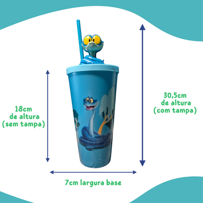 Copo Zootopia 2 Personagens Formato Cinema 3D Tampa 700ml Novo Filme 2025