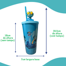 Copo Zootopia 2 Personagens Formato Cinema 3D Tampa 700ml Novo Filme 2025