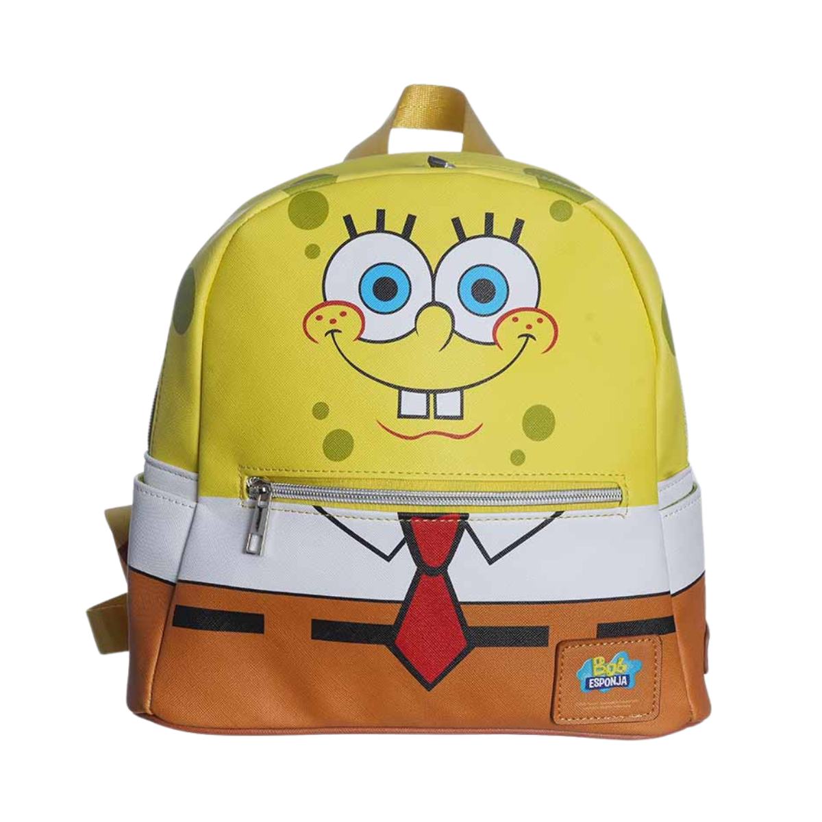 Mochila Infantil Bob Esponja 25cm Com Bolsos Laterais Escola Passeios