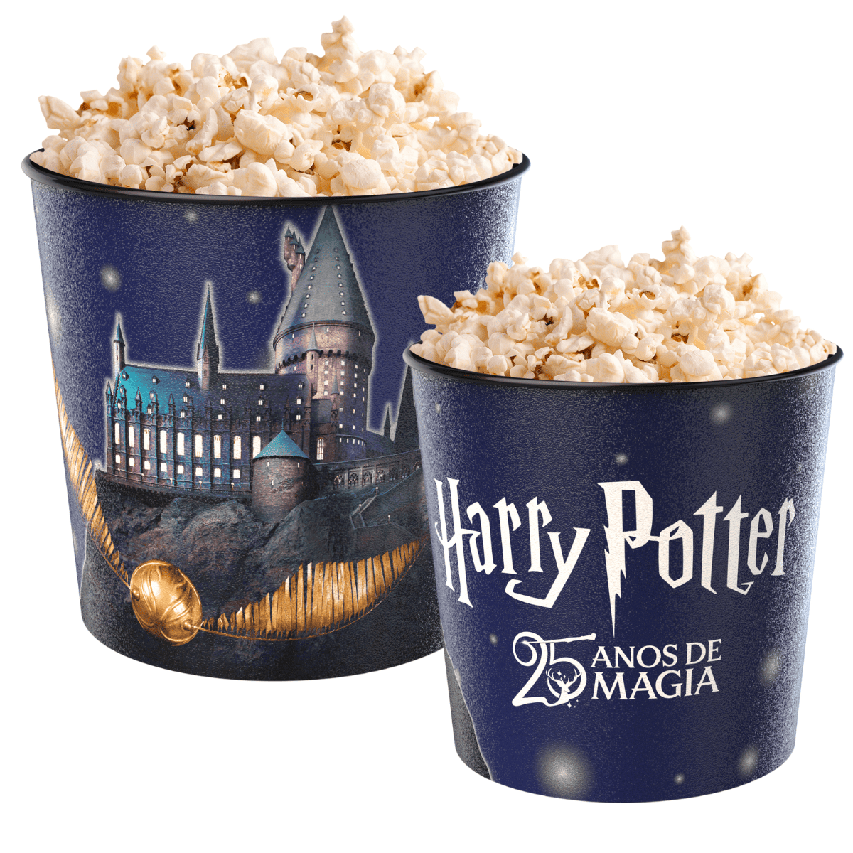 Balde de Pipoca Harry Potter Pedra Filosofal 25 Anos Brilha no Escuro Cinema Edição Especial