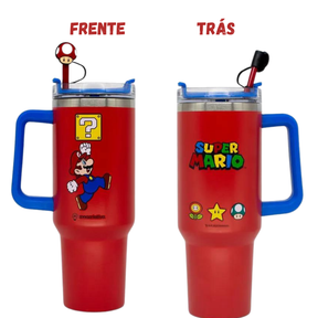 Canecão Copo Térmico Super Mario Bros Video Game 1,15L