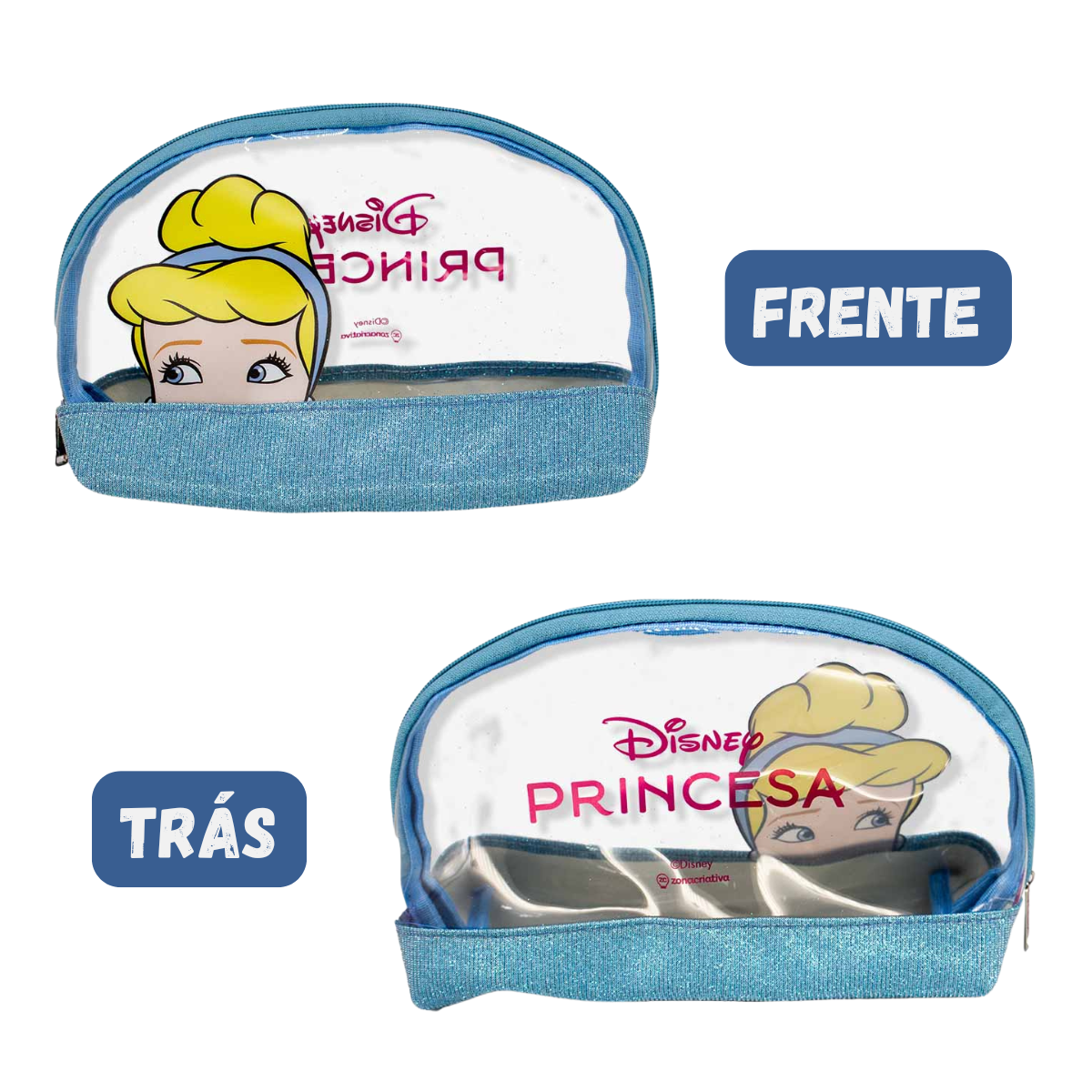 Necessaire 2 em 1 Cinderela Princesas Bolsinha Maquiagem