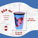 Almofada Porta Pipoca com Copos e Balde Stitch e Angel – Tema Namorados Coração