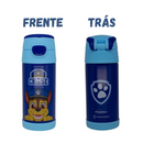 Garrafa Térmica Chase Patrulha Canina 350ml – Aço Inoxidável com Canudo e Tampa Rosqueável