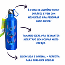 Garrafa de Alumínio Stitch Aloha com Mosquetão Chaveiro 500ml