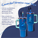 Copo Térmico Stitch e Xepa 1,15L – Aço Inox com Tampa e Canudo com Pingente + Brinde