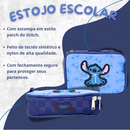 Estojo Escolar Stitch Disney Box 100 Pens Compartimento Único e Design Divertido
