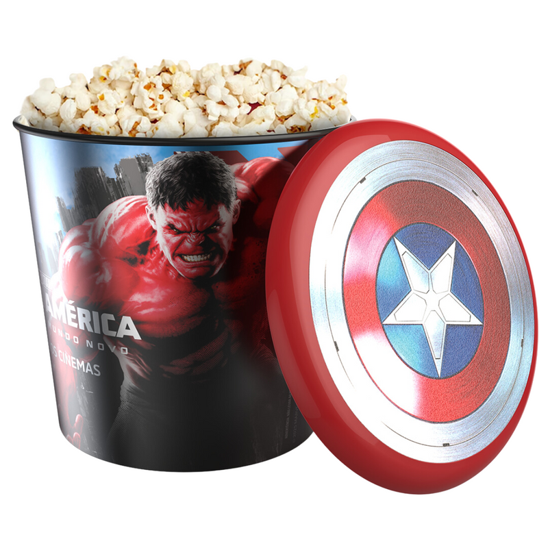 Balde Pipoca Capitão América Novo Filme Cinema 4L