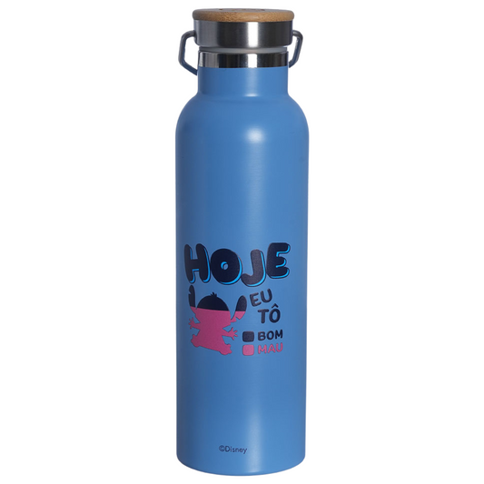 Garrafa Stitch Térmica 500ml – Aço Inox com Tampa e Alça + Brinde Especial