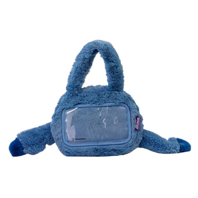 Bolsa Infantil Pelúcia Stitch Cabeça 3D Alça