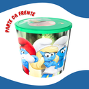Balde de Pipoca Smurfs 2025 Edição Limitada com Tampa 4 Litros Produto Oficial de Cinema