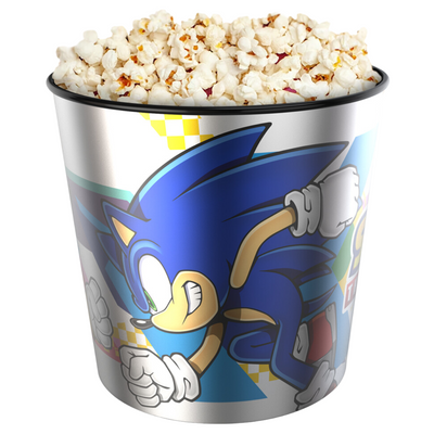 Balde Pipoca Sonic The Hedgehog Metalizado Novo Filme 2024 4 Litros