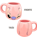 Caneca Bowl Vaso Porta Lápis 3D Angel Stitch 450ml