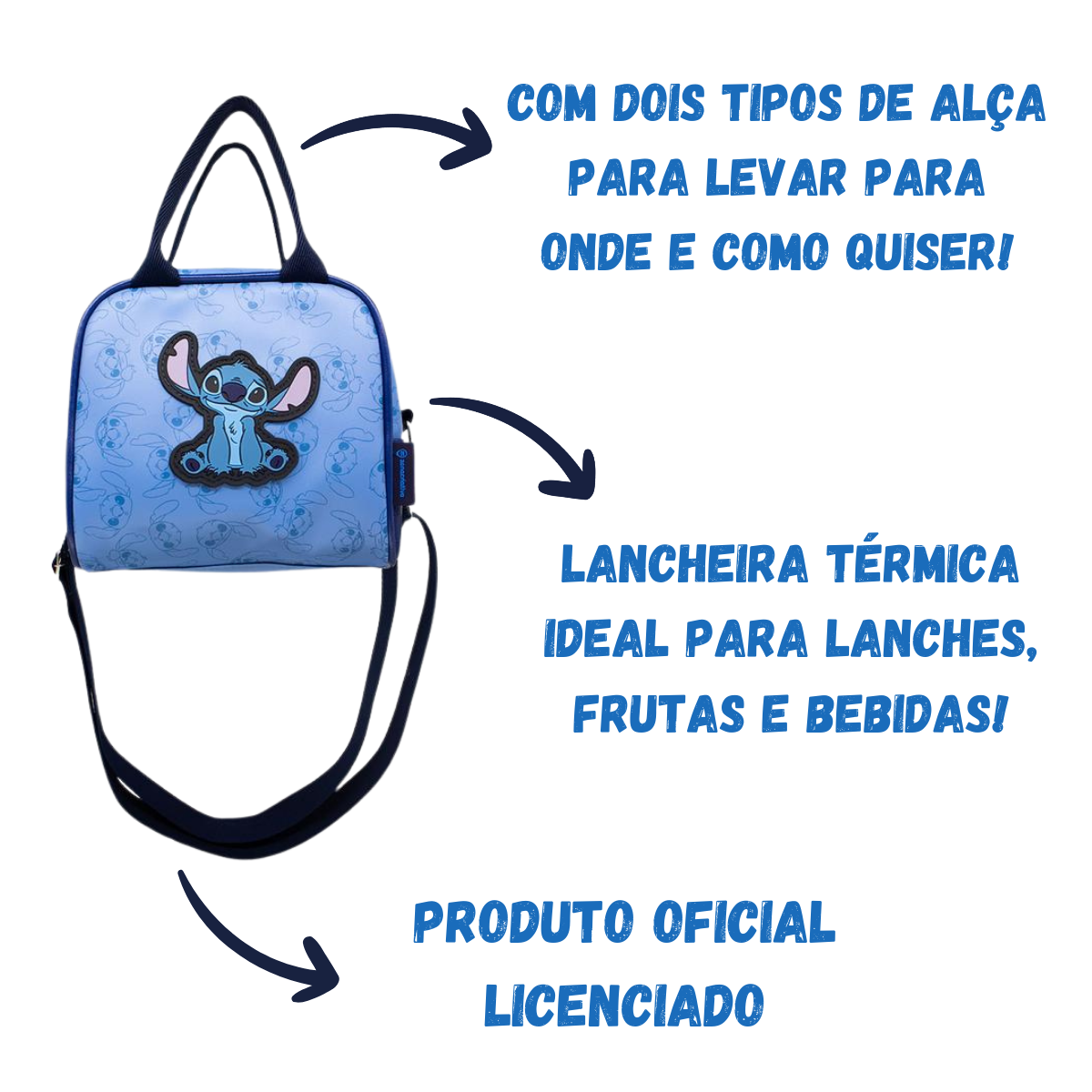 Lancheira Maleta Térmica Stitch Infantil