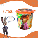 Balde Pipoca Zootopia 2 Tampa Estreia Cinema 2025 4L Orelhas