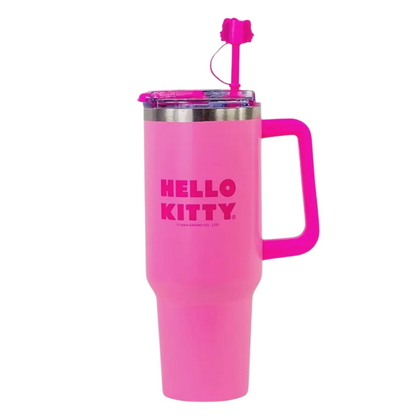 Copo Térmico Hello Kitty 1,15L com Canudo e Alça – Mantém Gelado por 12h + Brinde