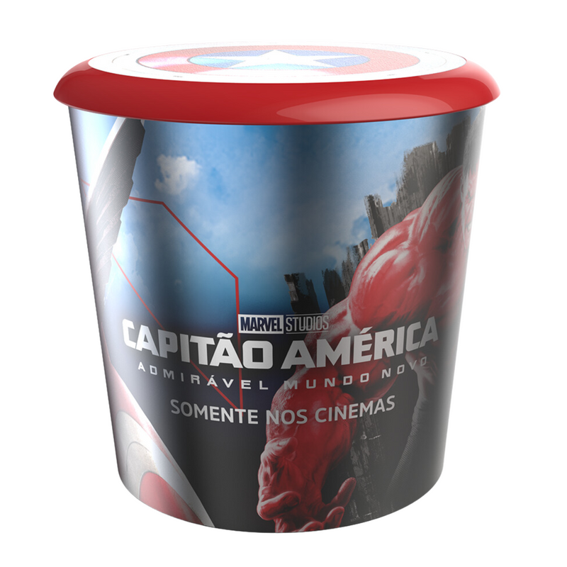 Balde Pipoca Capitão América Novo Filme Cinema 4L