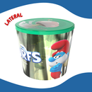 Balde de Pipoca Smurfs 2025 Edição Limitada com Tampa 4 Litros Produto Oficial de Cinema