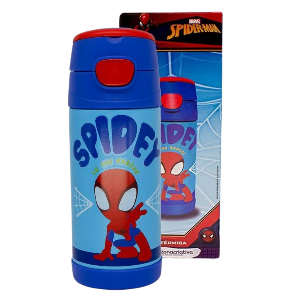 Garrafa Térmica Infantil Inox Homem Aranha 350ml