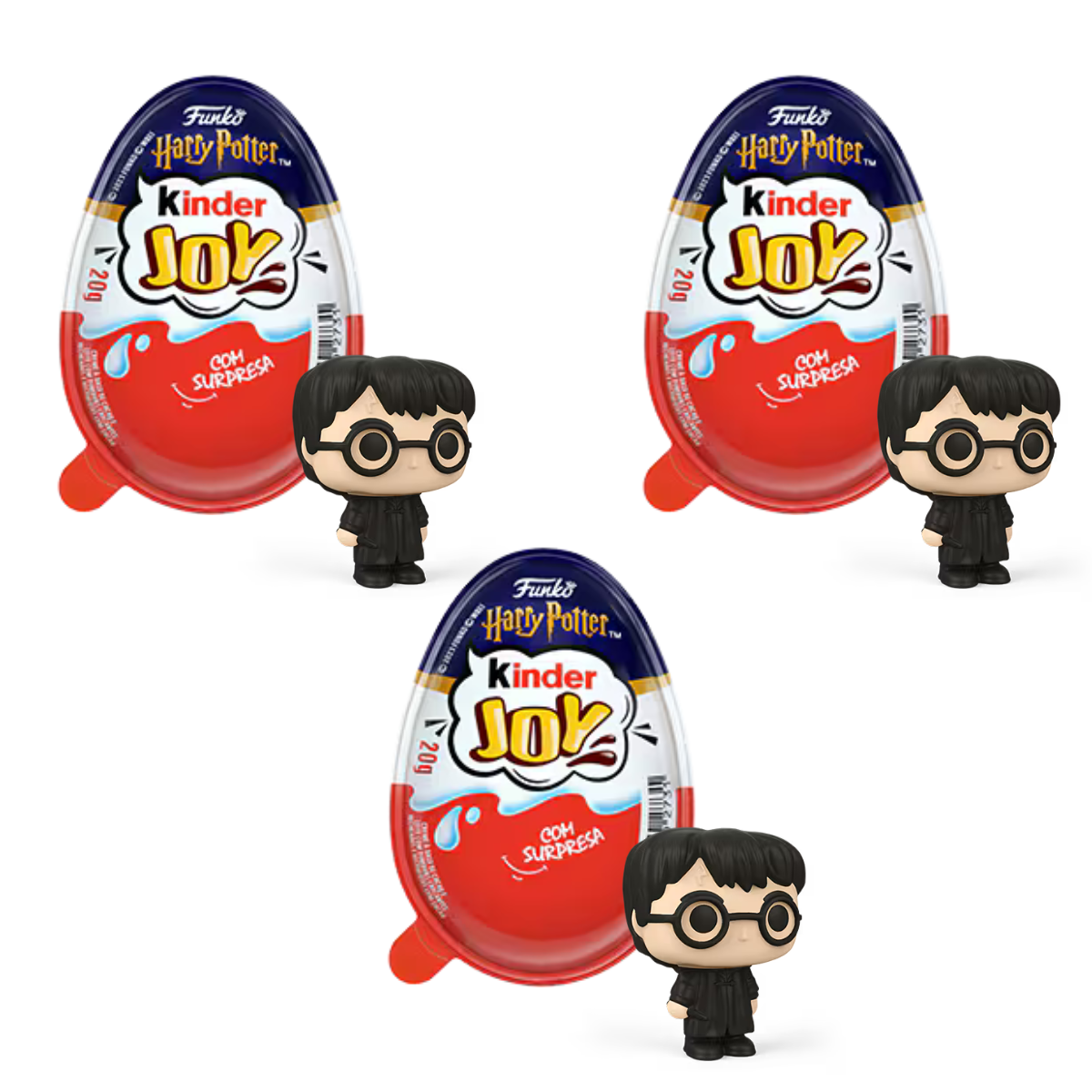 Kit com 3 Kinder Joy Harry Potter Surpresa Colecionável Sortida