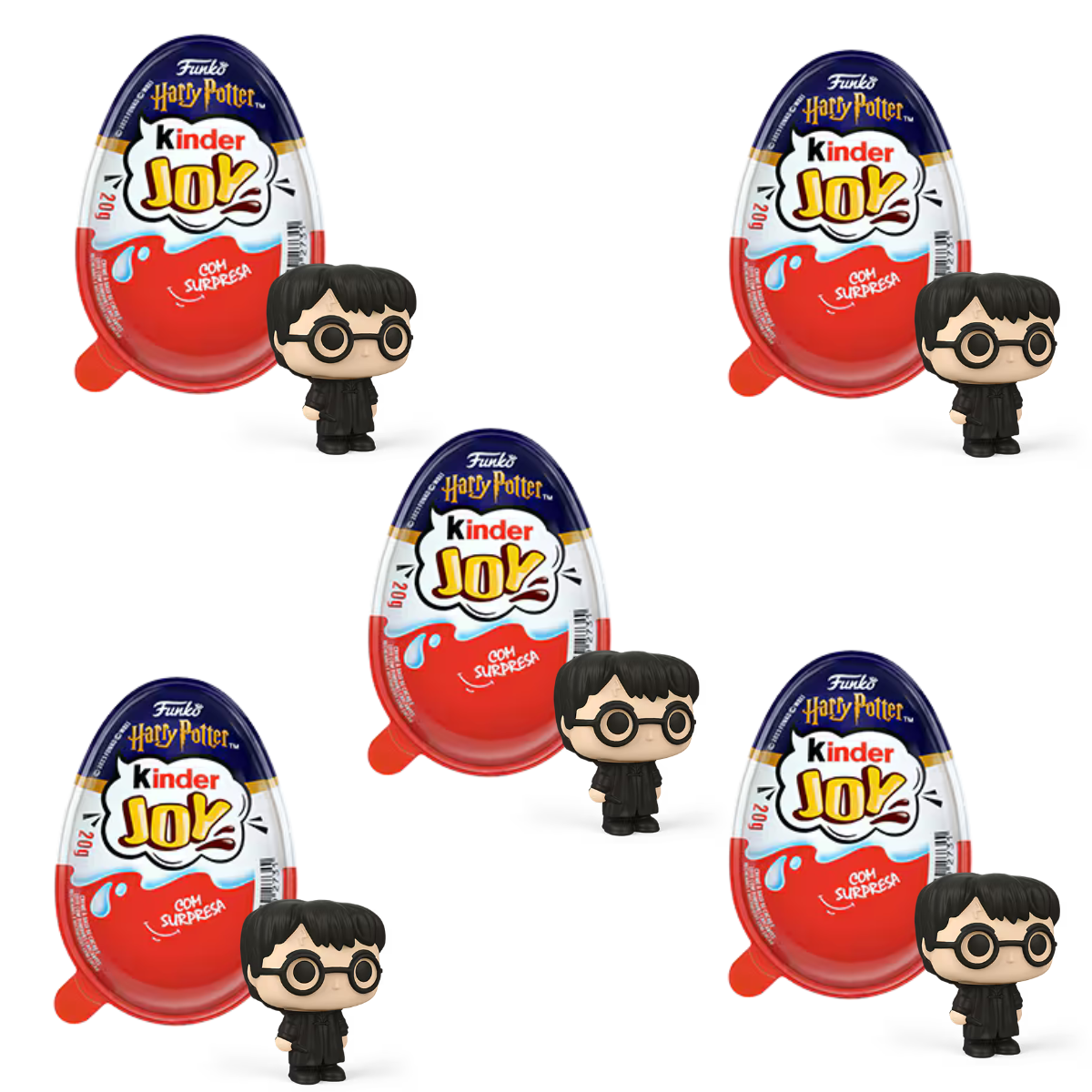 Kit com 5 Kinder Joy Harry Potter Surpresa Colecionável Sortida