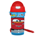 Garrafa Carros com Tampa Alça e Canudo 500ml