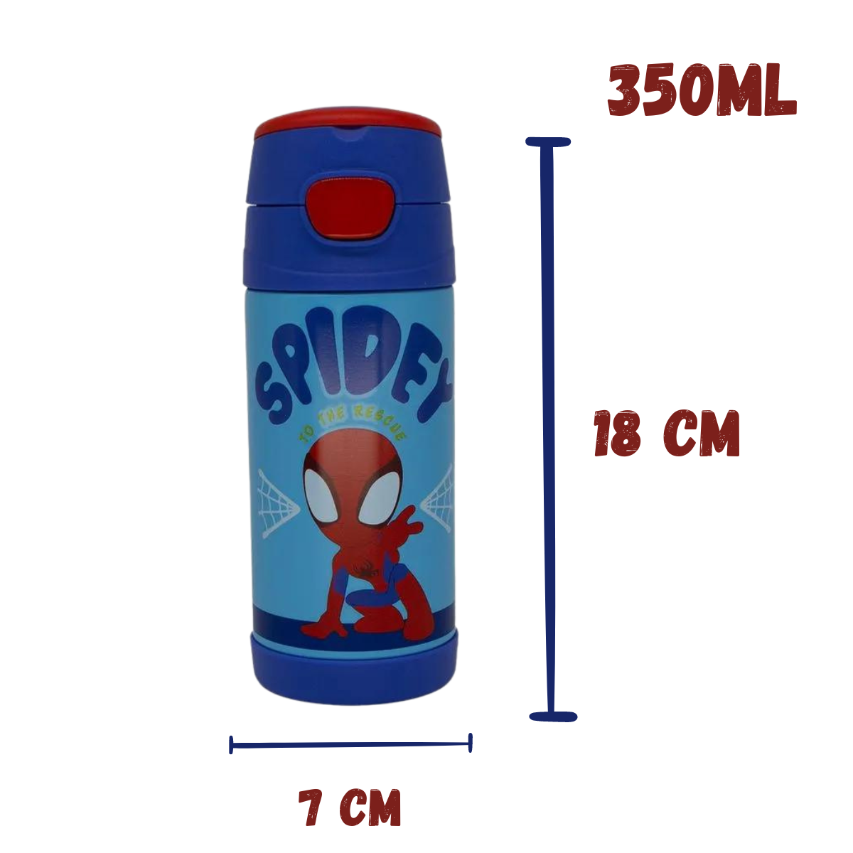 Garrafa Térmica Infantil Inox Homem Aranha 350ml