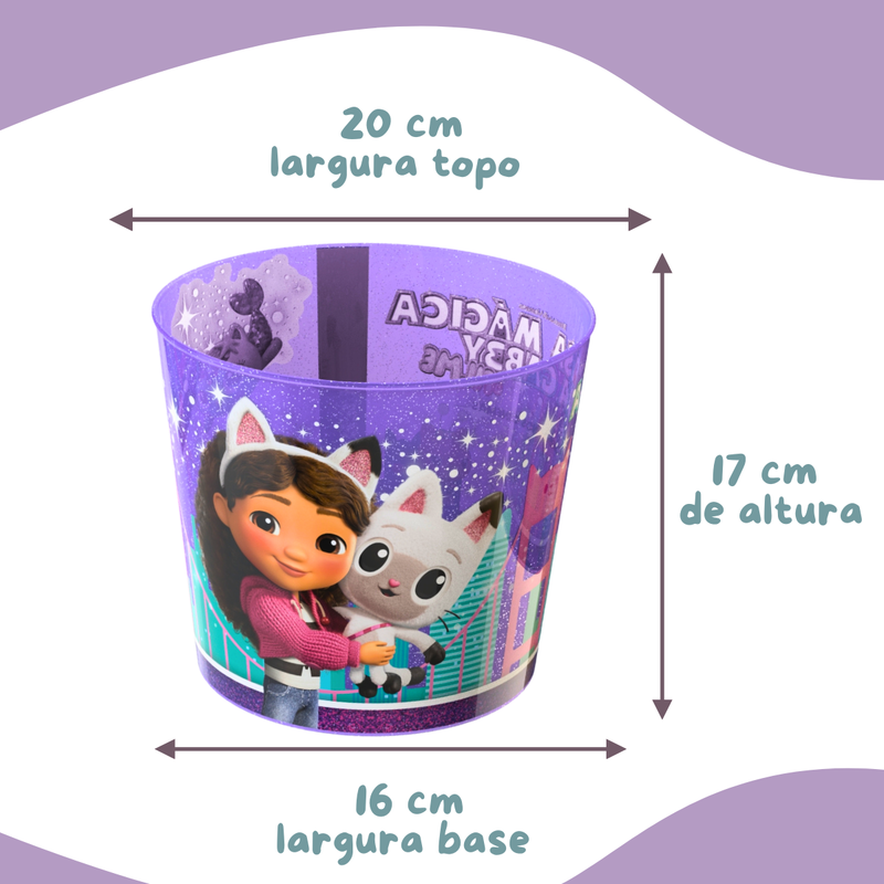 Balde de Pipoca A Casa Mágica Da Gabby 4L Cinema Oficial