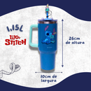 Copo Térmico Stitch e Xepa 1,15L – Aço Inox com Tampa e Canudo com Pingente + Brinde