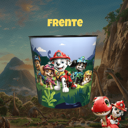 Balde de Pipoca Patrulha Canina Uma Aventura Dino 4 Litros Original Licenciado Cinema Infantil