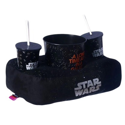 Kit Almofada Porta Pipoca Balde e Copos Star Wars Guerra nas Estrelas